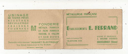 Calendrier Petit Format , 1952 ,  Métallurgie Française , Ets E. Ferrand ,  CHATELLERAULT, 2 Scans - Kleinformat : 1941-60