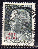 TRIESTE B 1953 COMPLEANNO 61 TITO YUGOSLAVIA SOPRASTAMPATO JUGOSLAVIA OVERPRINTED 61TH BIRTHDAY USATO USED OBLITERE' - Gebraucht