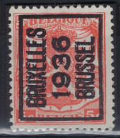 DUBBELDRUK / IMPRESSION DOUBLE TYPO Voorafgestempeld Nr. 310F Positie A  BRUXELLES 1936 BRUSSEL  ;  staat Zie Scan ! - Typo Precancels 1936-51 (Small Seal Of The State)