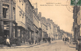 76-NEUFCHATEL-EN-BRAY- GRANDE RUE SAINT-JACQUES , PISTE ET TELEGRAPHES - Neufchâtel En Bray