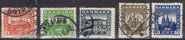 DO 16236 DENEMARKEN GESTEMPELD YVERT NR 122/126 ZIE SCAN - Used Stamps