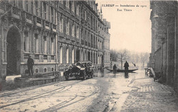 76-ELBEUF- INONDATION DE 1910 RUE THIERS - Elbeuf