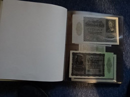 1 Banknotensammlung Mit Deutschen Reichsbanknoten Im Album - Verzamelingen