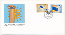 GRECE - Enveloppe Premier Jour - EUROPA 1994 - Drapeau Européen - FDC