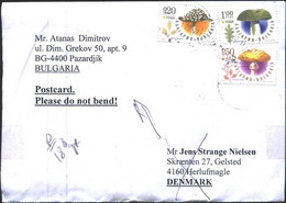 Mailed Cover With  Stamps Flora Mushrooms 2014 From Bulgaria - Lettres & Documents