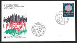 United Nations - Geneva Office 1976 Conference On Human Settlements FDC - Storia Postale