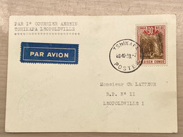 Belgisch Congo- Congo Belge  LP 1e Vlucht Tshikapa > Léo 26/11/1939 - Posta Aerea: Storia Postale