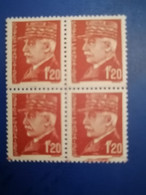 France Bloc 4 MNH  Marshall Petain  1944 RARE  Super - Sonstige & Ohne Zuordnung