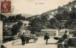 Zicavo * Route Du Village * Attelage * Automobile Voiture Ancienne * Corse Du Sud 2A - Autres & Non Classés