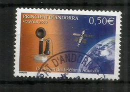 Centenaire Du Téléphone En Andorre, Timbre Oblitéré, 1 ère Qualité - Used Stamps