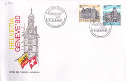 Luxembourg 1990 - Helvetia Genève '90 (7.782) - Lettres & Documents