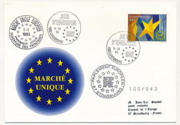 LUXEMBOURG - Ouverture Des Frontières - Marché Unique Européen - 5/10/1992 Luxembourg - Idées Européennes