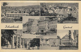 CPA SCHWABISCH GMUND- DIFFERENT VIEWS, PANORAMAS, SQUARE, CHURCH, CAR - Schwäbisch Gmünd