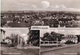 3977 - Deutschland - Witten , Ruhr , Wasserspiele Am Stadtbad , Parkhaus Hohenstein , Mehrbildkarte - Gelaufen 1967 - Witten