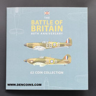 2 POUNDS JERSEY 2020 THE BATTLE OF BRITAIN 3 COINS UNC - £2 - 2 LIBRAS - NEUF - SIN CIRCULAR - NEW - BU SET - Jersey