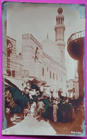 Carte Photo Egypte Une Rue Du Caire 1908 Carte Postale Afrique Street At Cairo Egypt - Altri & Non Classificati