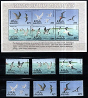 Maldives 2002 Birds Set + Perf Sheets Mi.3905-10+KLB MNH DE.223 - Maldives (1965-...)