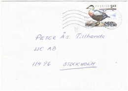 Sweden 1993 Cover With Bird Common Eider (Somateria Mollissima) , Mi 1792, Cancelled 13.5.96 - Briefe U. Dokumente