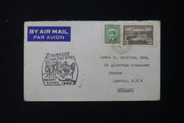 CANADA - Enveloppe De Calgary Pour Londres En 1948 Avec Cachet Illustré " Stampede Post Office " - L 84061 - Cartas & Documentos