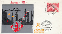 SARRE FDC 1959 FOIRE DE SAARBRUCK - FDC