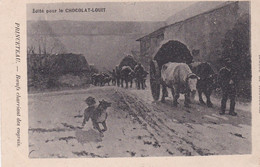 Cpa Pub Chocolat LOUIT. (Attelage De) Boeufs Charriant Des Engrais   ( Par PRINCETEAU  Musée De Bordeaux ) - Publicité