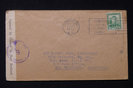 NOUVELLE ZÉLANDE - Enveloppe De Dunedin Pour Un Soldat à San Francisco En 1942 Avec Contrôle Postal - L 84082 - Covers & Documents