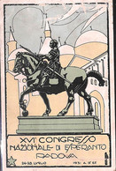 Lib452 - VINTAGE Illustrated ADVERTISING POSTCARD  - ESPERANTO CONGRESS In PADOVA Italy 1931 - Esperanto