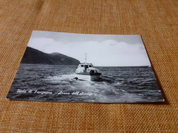 CARTOLINA ISOLA DI FAVIGNANA- ARRIVO DELL'ALISCAFO-VIAGGIATA 1963 - Trapani