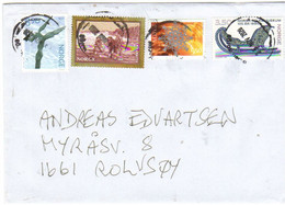 Norway 2020 Cover With Four Stamps  Cancelled 25.nov 2020 - Lettres & Documents