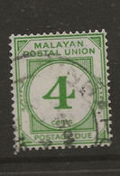 Malaysia - Malayan Postal Union, 1936, D2, Used - Malayan Postal Union