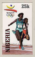 Nigeria 1992, Barcelona Olympic Games (1st Issue) - Original Hand-painted Artwork For 25k Value (Running) - Summer 1992: Barcelona