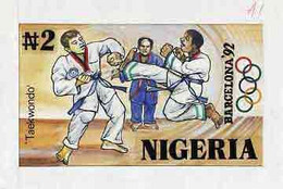 Nigeria 1992, Barcelona Olympic Games (1st Issue) - Original Hand-painted Artwork For N2 Value (Taekwondo) - Ohne Zuordnung