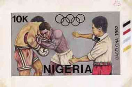 Nigeria 1992, Barcelona Olympic Games (1st Issue), Original Hand-painted Artwork For 10k Value (Boxing) - Summer 1992: Barcelona