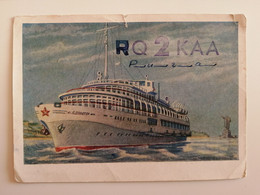 1957..USSR..VINTAGE POSTCARD..''L.DOVATOR'', A NEW PASSENGER DIESEL ELECTRIC SHIP - Radio