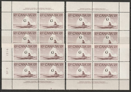 Canada 1961 Sc O39a  Official Plate 3 Block Set MNH** - Plate Number & Inscriptions