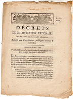 Décret De La Convention Nationale - Relatif Aux Contributions Publiques Directs & Indirect .Du 18 & 21 Mars 1793, - Décrets & Lois