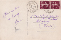 25 – LAISSEY – DOUBS -  Carte Postale De Laissey  A Destination  De Valentigney (Doubs) 1938. Cachet à Date Type B3. - 1921-1960: Période Moderne