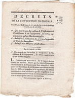 Decret De La Convention Nationale, Des 18.e,21.e & 28e Jours Du 1er Mois De L'an 2 De La République Française - Décrets & Lois