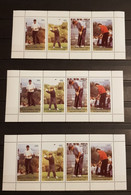 TUVA GOLF LOT 3M/SHEETS PERFORED MNH - Golf