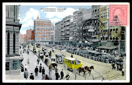 CINCINNATI - Government Square. ( Ed. Commercialchrome Nº 42847) Carte Postale - Cincinnati