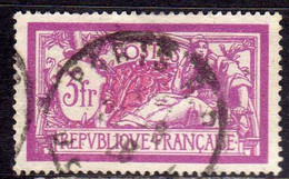 FRANCE FRANCIA 1924 1932 1927 MERSON F 3fr USATO USED OBLITERE' - Oblitérés