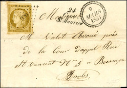 PC 990 / N° 1 Cursive 24 / Cour- / St Maurice, Dateur B Sur Lettre Locale Pour Besançon. 1853. - TB / SUP. - R. - 1849-1850 Ceres