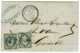 PC 3790 / N° 14 (2) Càd T 22 RIOUPEROUX (37) Sur Lettre 2 Ports Pour Grenoble. 1854. - SUP. - R. - 1853-1860 Napoleone III