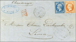 GC 1769 / N° 22 + N° 23 Càd LE HAVRE / LE PORT Sur Lettre Pour Lima Acheminée Par Bâtiment De Commerce. 1864. - TB. - 1862 Napoleone III