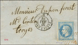 Etoile Rouge / N° 29 Càd PARIS A BALE Sur Lettre Avec Texte Daté De Romilly Sur Seine Le 27 Mai 1869 Pour Troyes. - TB / - 1863-1870 Napoleone III Con Gli Allori