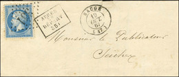 GC 351 / N° 22 Càd T 15 BAUGÉ (47) Griffe Encadrée APRÈS / LE / DÉPART / 351. 1867. - SUP. - Bolli Manuali