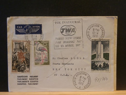 92/764 LETTRE     FRANCE  POUR USA 1° VOL  1970 - Andere & Zonder Classificatie