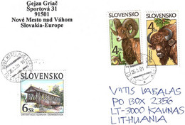 Slovakia 2001 . Cover To Lithuania (Fauna). - Otros & Sin Clasificación