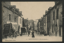 BAUD MORBIHAN Rue De Pontivy Hôtel Au Cheval Blanc Avec Devant 2 Calèches (voir Description) - Baud