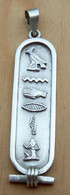 D3-368 Médaille -pendentif Ancien Egyptien En Ag De 47mm/13mm (poinçon Sur Bélière Et Au Dos à Définir) - Argenterie